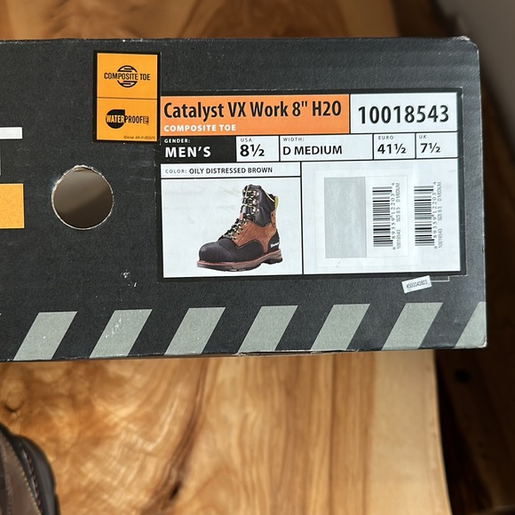 Men's Ariat Catalyst VX Work 8" H2O composite toe, waterproof, NWT size 8.5 - Picture 6 of 7